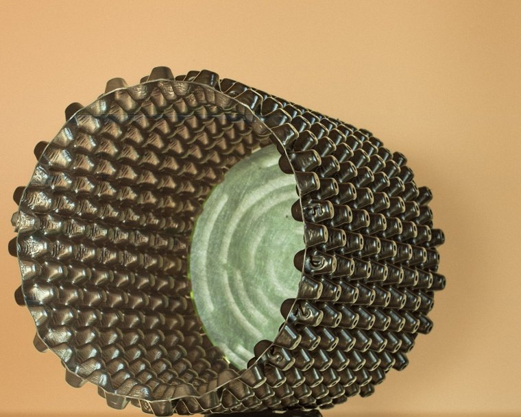 Open Floradrain FD 25-E assembly showing the profiled shell, Filter Sheet and Bottom